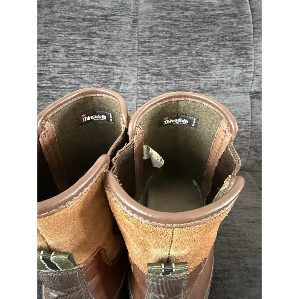 UGG Australia Nigell WATERPROOF Brown Leather Pull On Ankle Boots Shoes 13